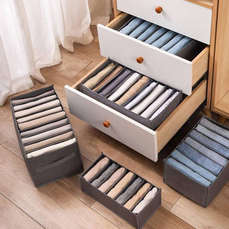 Jeans Shirts Organiser for Wardrobe Foldable Non-woven Storage Box