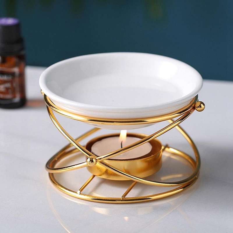 Wax Melt Ceramic Candle Holder Spa Yoga Room Home Decoration Black