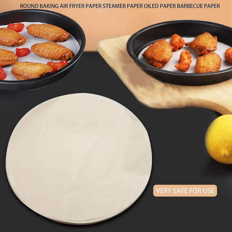 100 Pcs Round 9 Inch Baking Silicone Paper Cake Tin Liners(9 Inch)