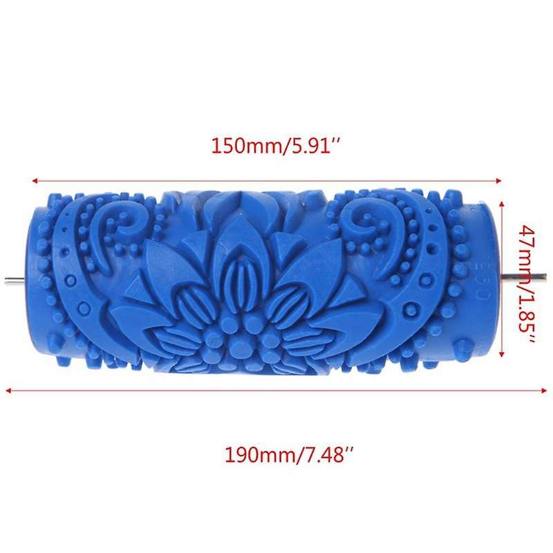 5 Inch Embossed Paint Roller Sleeve Wall Texture Stencil Brush 095y
