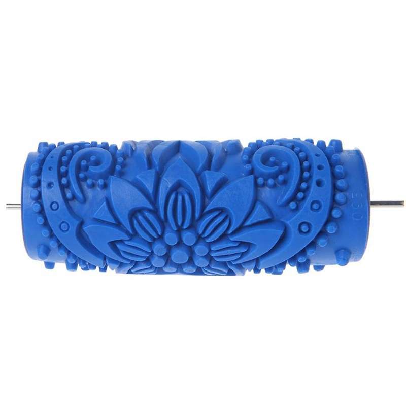 5 Inch Embossed Paint Roller Sleeve Wall Texture Stencil Brush 095y