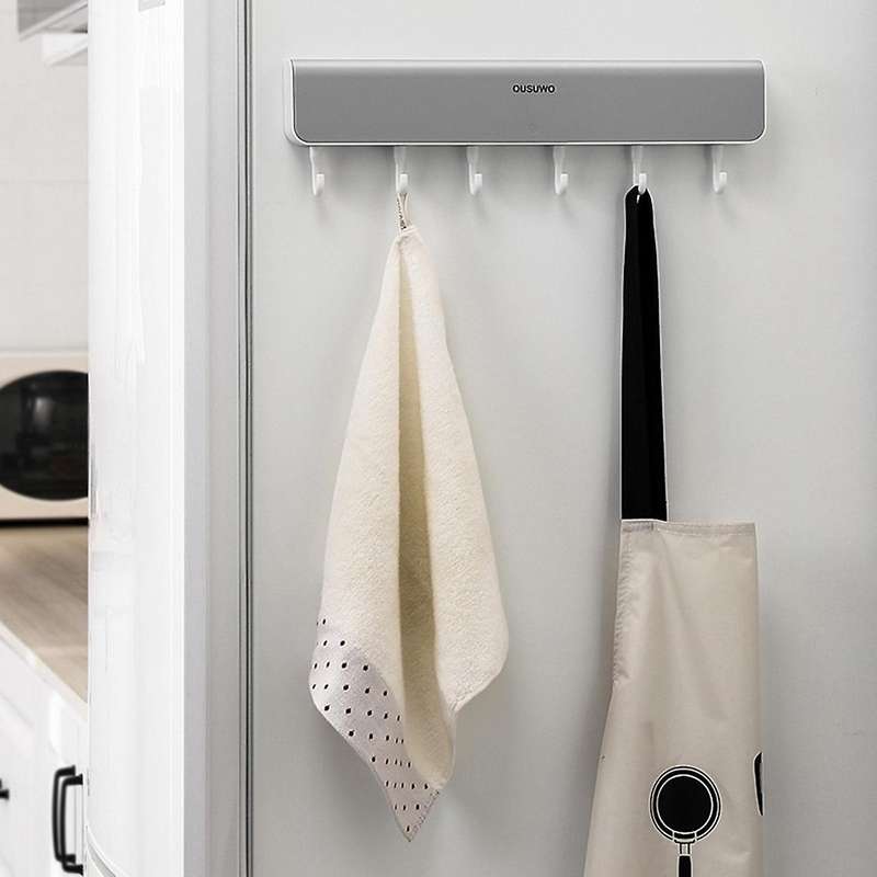 Ousuwo Wall-mounted Storage Rack Shelf with Hook for Bathroom Door B