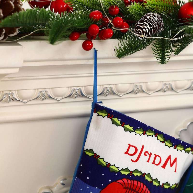 3 Pack Christmas Stockings, for Family Holiday Decor, Santa Claus/elk
