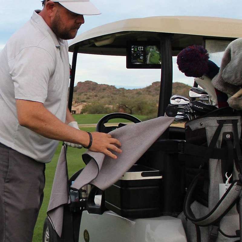 Magnetic Towel, for Strong Hold to Golf Carts Or Clubs,green