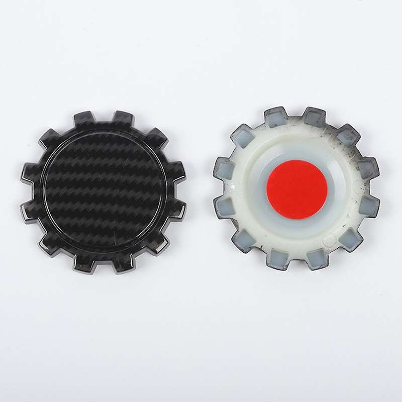2pcs Car Door Key Jack Trim Cover Protect Decoration Carbon Fiber