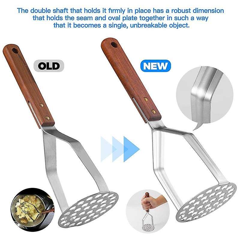 Potato Masher Stainless Steel Heavy Duty Strong Anti-slip