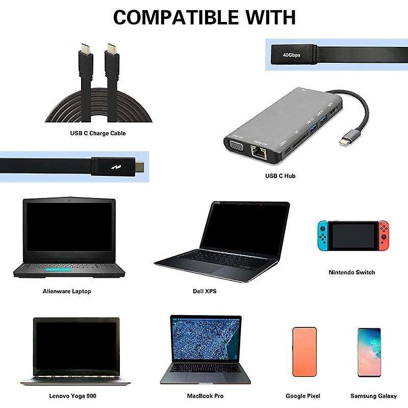 Extension Cable 40gbps Or Usb C Male to Female Cable 15cm
