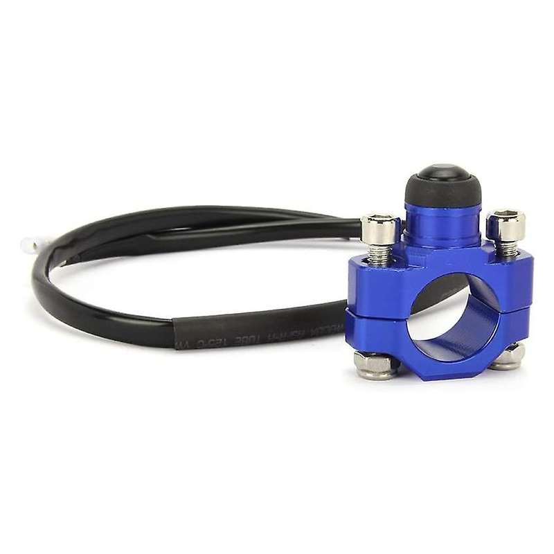 Motorcycle Ignition Kill Start Switch Push Button for 7/8 Inch Blue