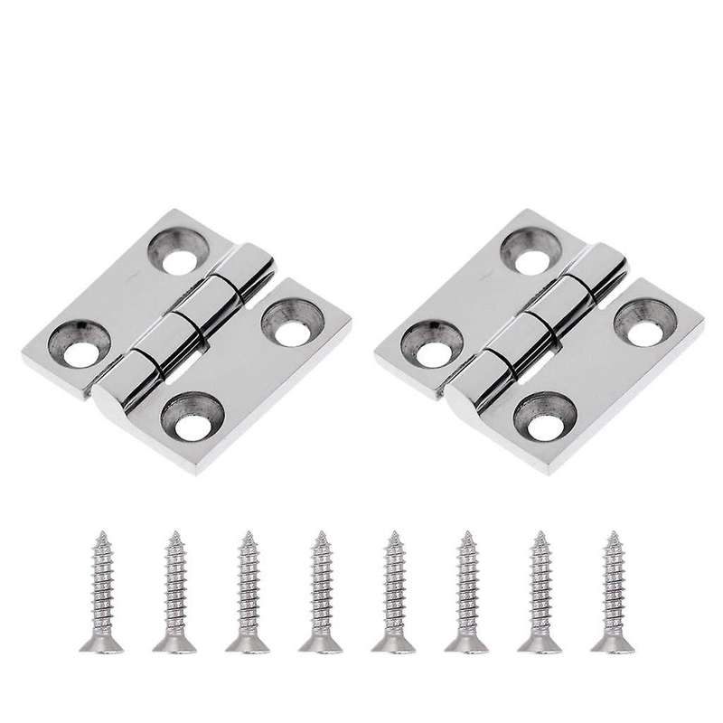 2pcs Butt Hinge+8 Pcs Screws 316 Stainless Steel Casting Hinge 38mm