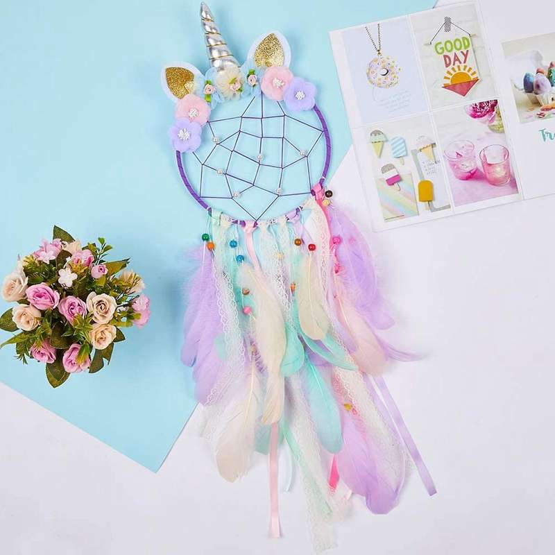 Children's Dream Catcher Feather Wall Decoration Girl Bedroom