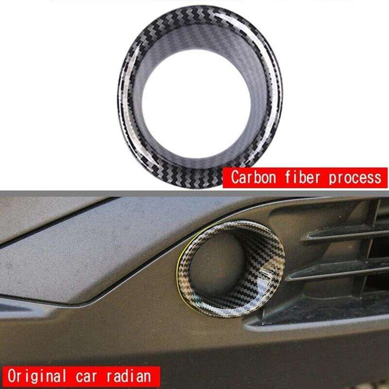 For Toyota Harrier Venza Abs Carbon Fiber Front Fog Lamp Light Trim