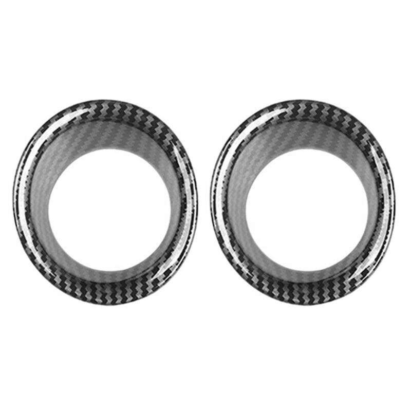 For Toyota Harrier Venza Abs Carbon Fiber Front Fog Lamp Light Trim