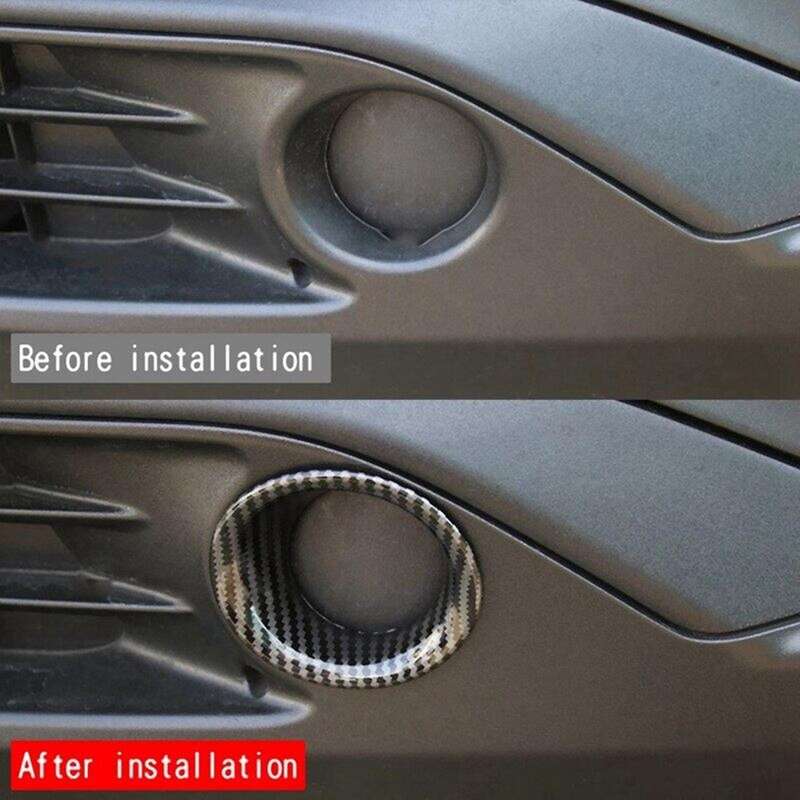 For Toyota Harrier Venza Abs Carbon Fiber Front Fog Lamp Light Trim