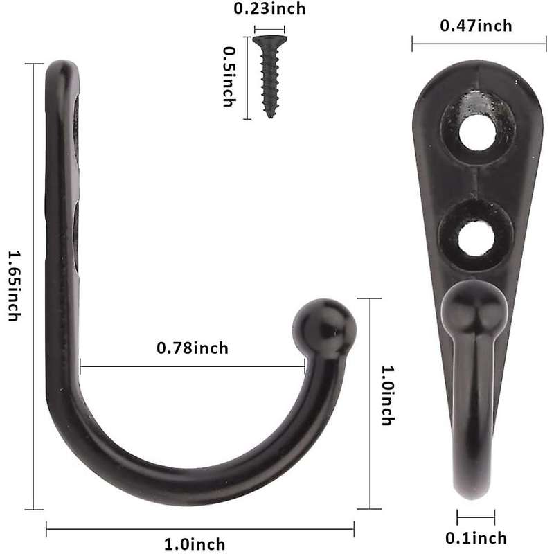 24 Sets Of Robe Hook Towel Holder for Bathroom Kitchen with Screws
