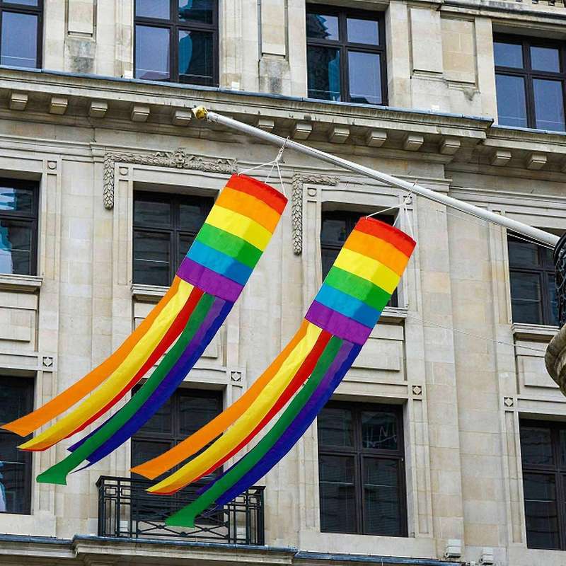 2 Pieces Windsock Colorful Hanging Decoration Windsock for Outdoor