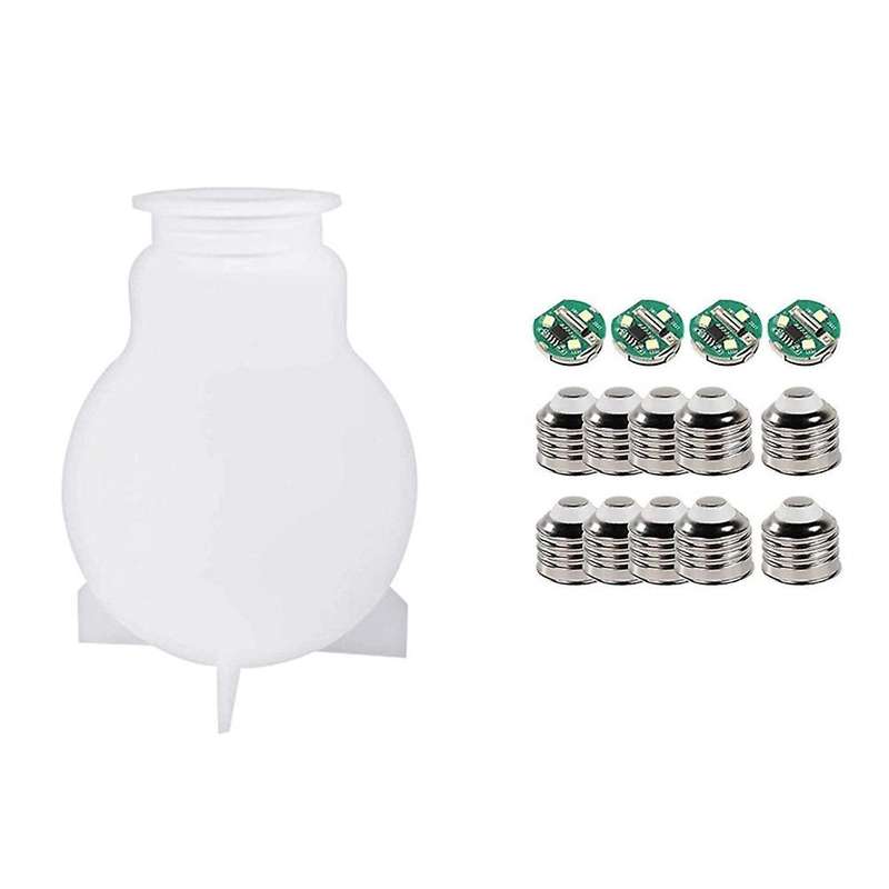 1set Resin Mold for Light Bulb Diy Bulb Crystal Bulb Mold(round)