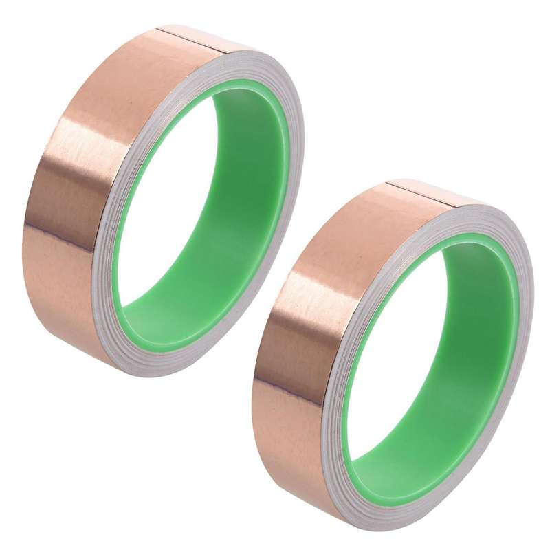 2x Copper Foil Tape with Conductive Adhesive (25mm X 11meters)