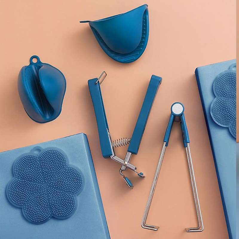 Silicone Slip-resistant,anti-hot Pot Pan Bowl Gripper Clip Tool(suit)