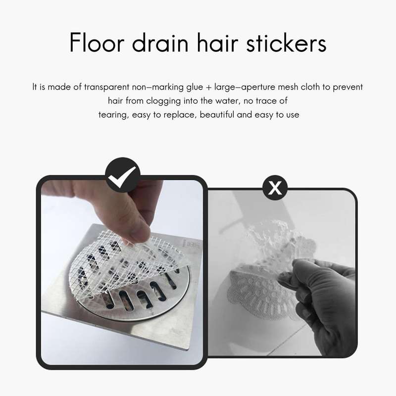 25pcs Disposable Hair Extensions Drain Floor Sink Filter with Sticker