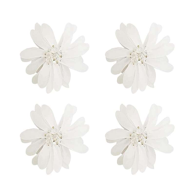 Acrylic Flower Napkin Rings , Handmade Napkin Rings for Wedding