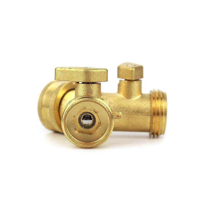 2 Way Garden Hose Splitter, Hose Connector, Heavy Duty Solid Brass