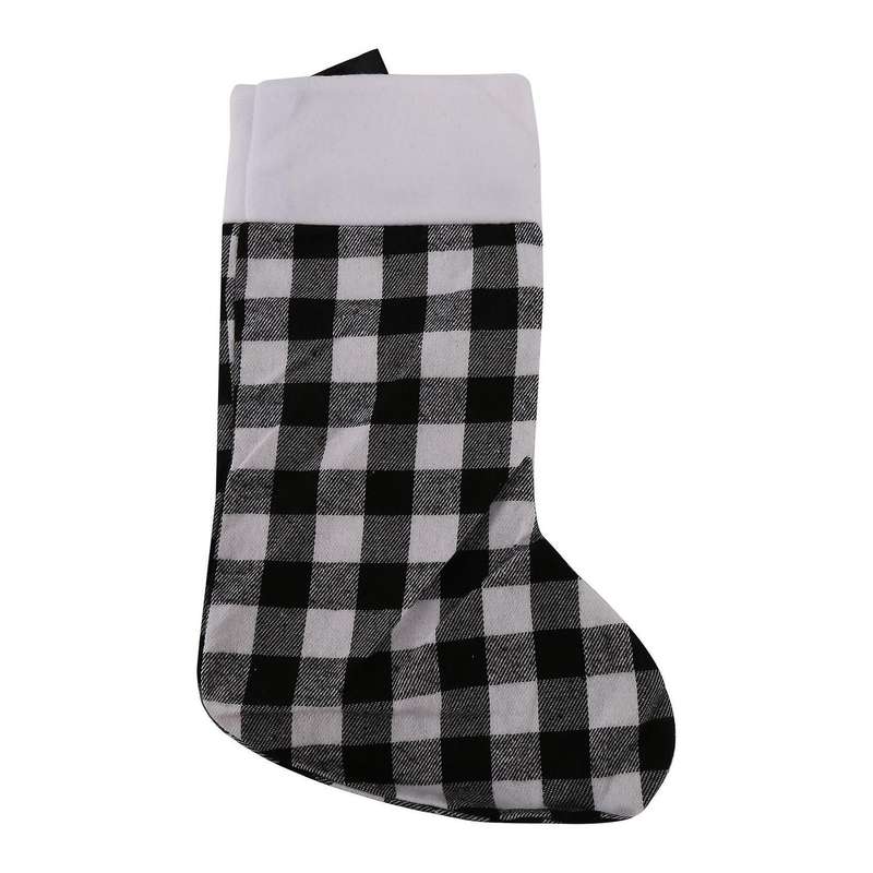 4 Pack Christmas Stocking for Party Decoration, L(black and White)