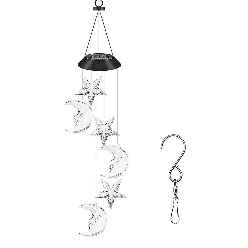 Moonstar Wind Chimes Color Changing Solar Mobile Wind Chime