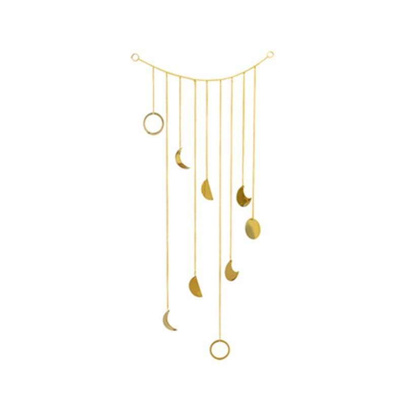Moon Shining Phase Garland Decoration Chains Gold Wall Hanging C