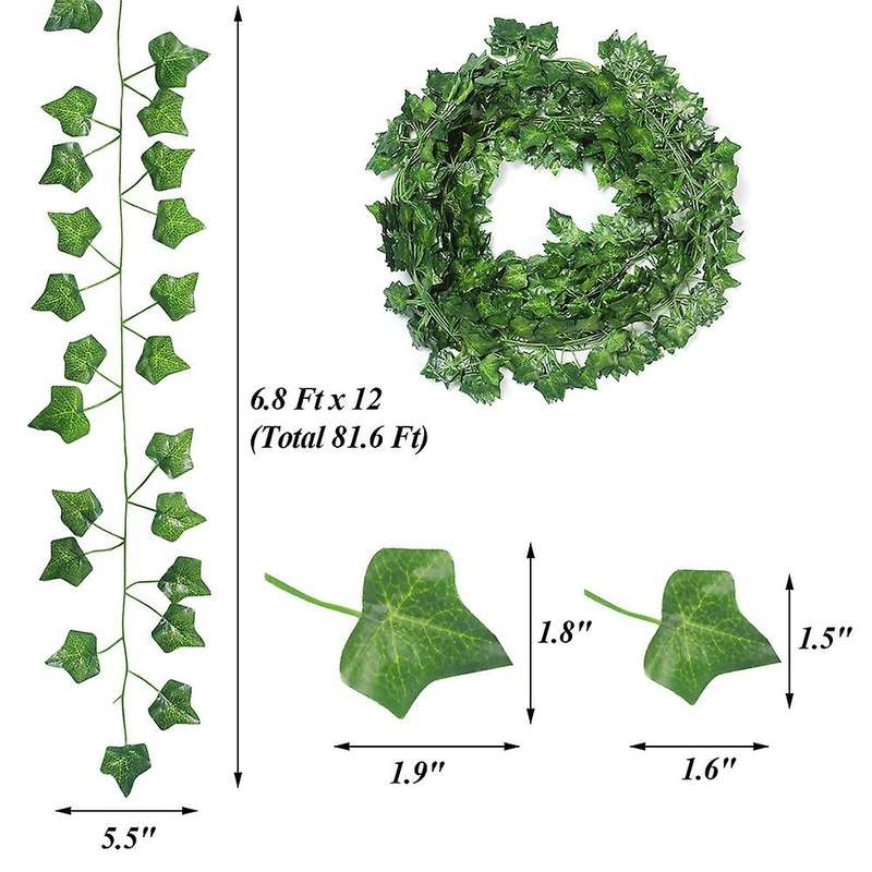 Artificial Ivy - 12strands Artificial Ivy, Fake Ivy Garland