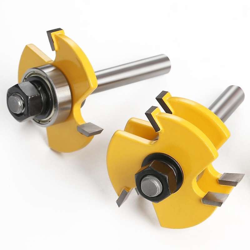 2 Pc 8mm Shank Tongue & Groove Joint Assembly Router Bit Set
