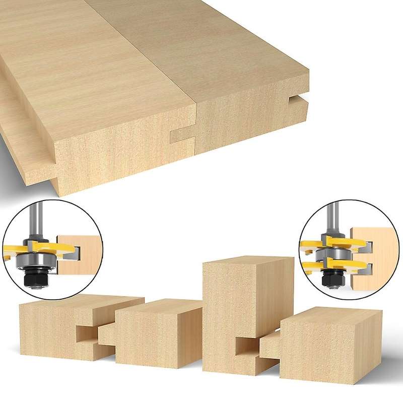 2 Pc 8mm Shank Tongue & Groove Joint Assembly Router Bit Set