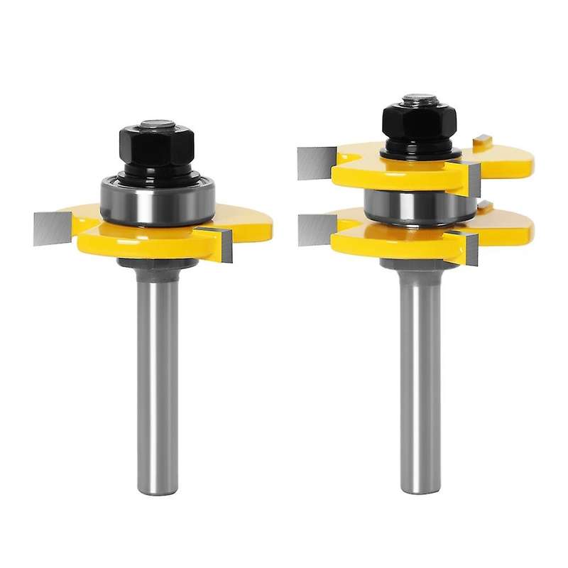 2 Pc 8mm Shank Tongue & Groove Joint Assembly Router Bit Set