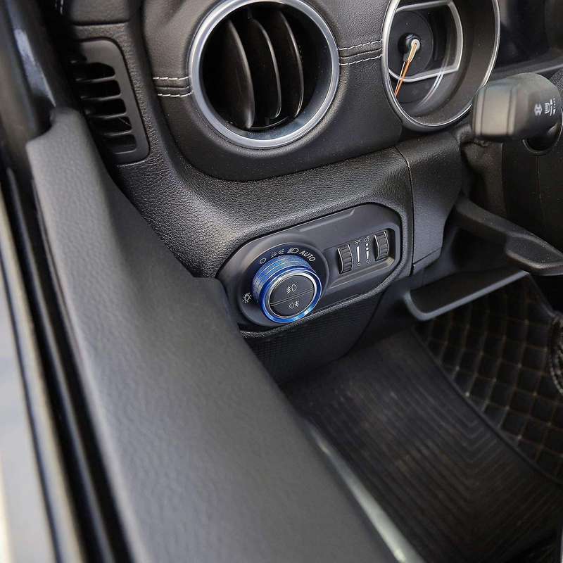 Air Conditioner Switch Knob Cover & Headlight Knob Cover (blue)