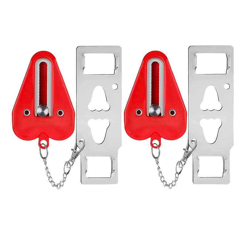 2 Pcs Latch Lock Metal Anti Theft Security Lock Travel Door Stopper B
