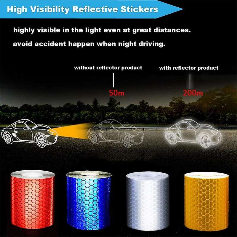 Reflective Tape 5 Colours 5 Cm X 3 Meter Reflective Tape Warning Tape