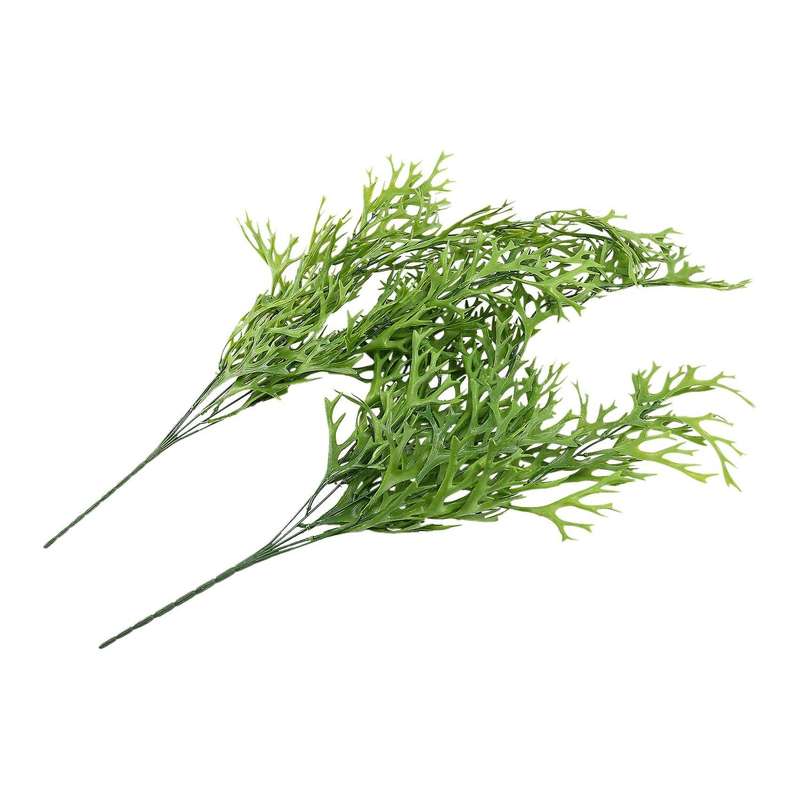 2pcs Artificial Antlers Shrub Hanging Vines Ferns for Outdoor Decor