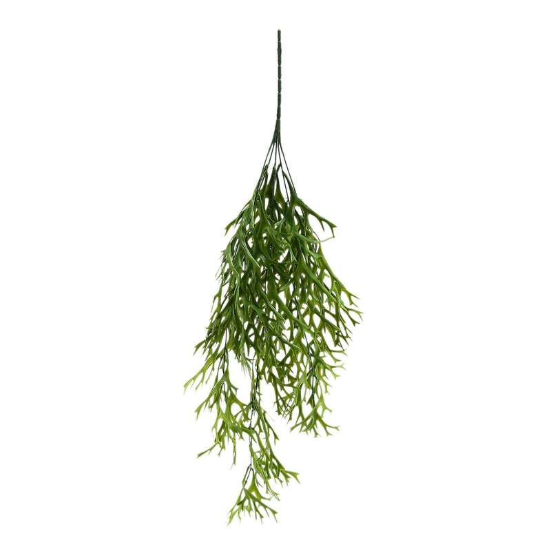 2pcs Artificial Antlers Shrub Hanging Vines Ferns for Outdoor Decor
