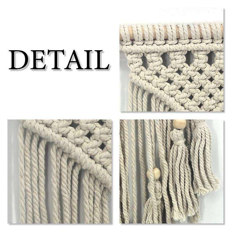 Macrame Wall Hanging Hand Woven Bohemian Tapestry with Tassel