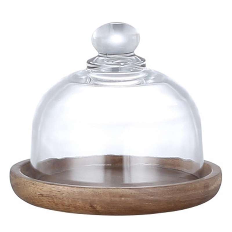 Multifunctional Mini Dessert Cake Dish with Dome Lid for Home Hotels