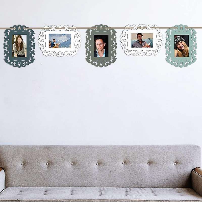 18 Pcs Unfinished Blank Wooden Mini Picture Frames with Lanyard