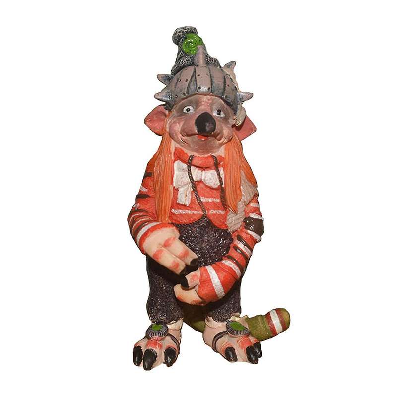 Resin Black Magic Goblin Funny Dwarfs Statue Horrifying Elf Statue -a