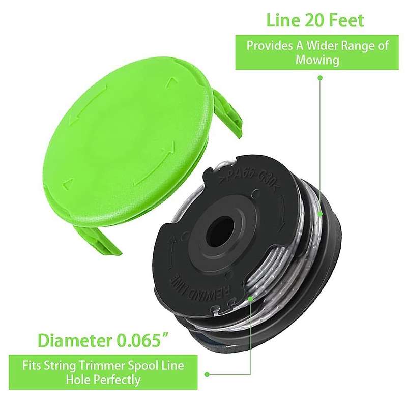 2900719 Weed Eater Dual Line Trimmer Replacement (6 Spool + 2 Cap)