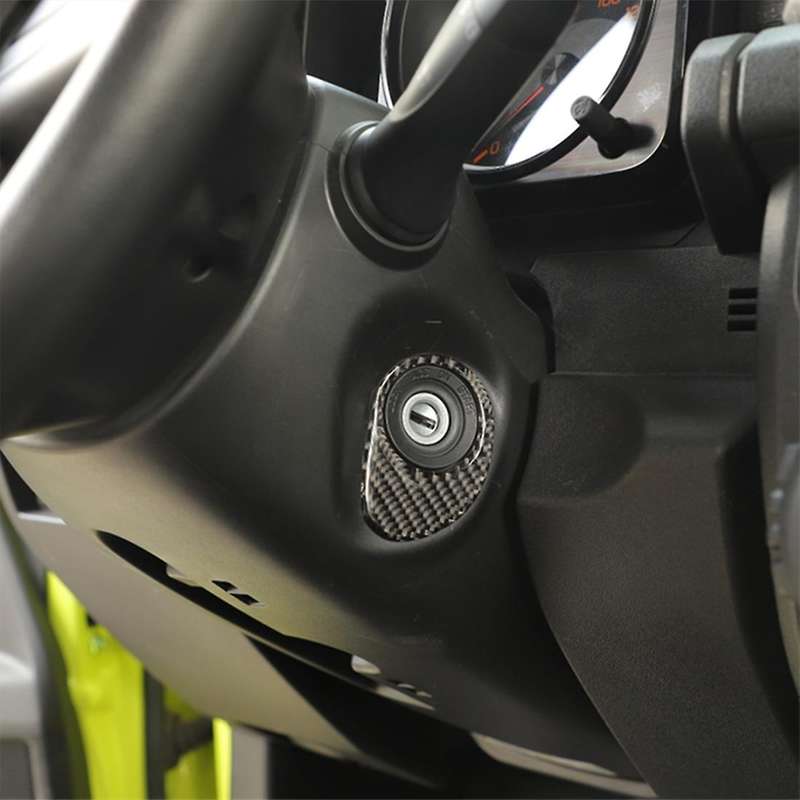 Car Ignition Key Switch Trim for Suzuki Jimny 2019- 2022 Carbon Fiber