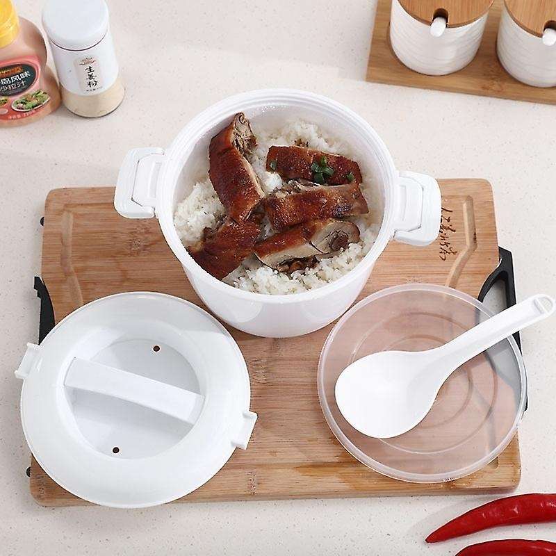 Rice Cooker Small Lunch Container for Microwave Oven 17.5x21x14cm