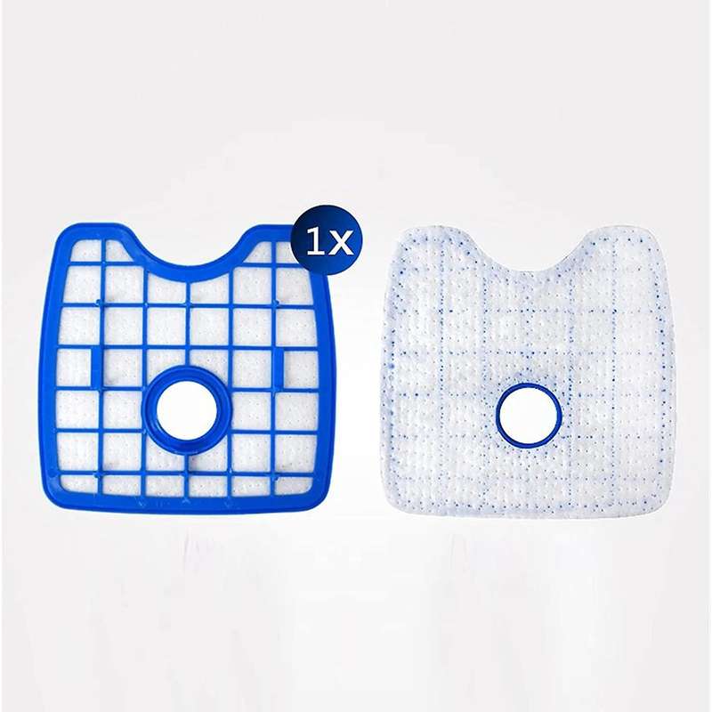 Hepa Filter & Side Brush Fit for Philips Robot Fc8820 Fc8810 5 Pack