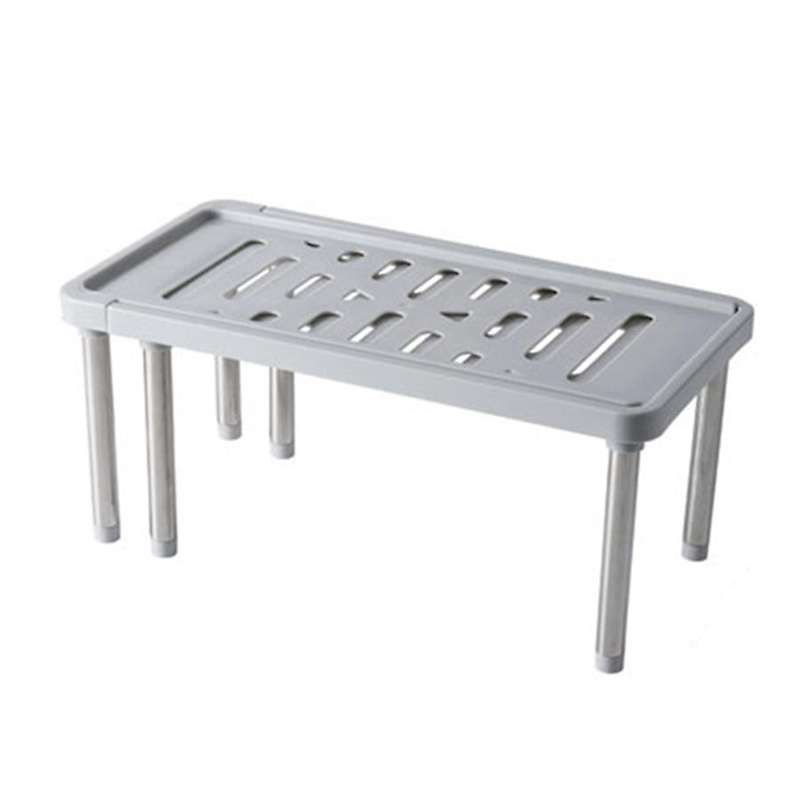 Home Closet Organizer Storage Shelf for Kitchen Rack Gray