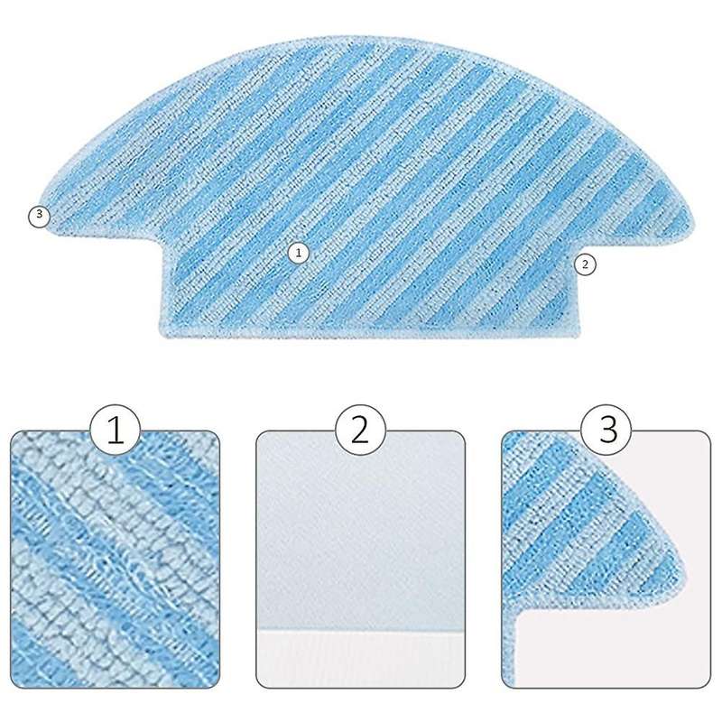 For Lefant M210 M210s M210b M213 Robot Cleaner Filter Side Brush Mop