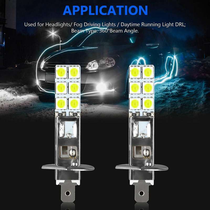 8pcs H1 6000k Super White 80w Led Headlight Bulbs Kit Fog Light