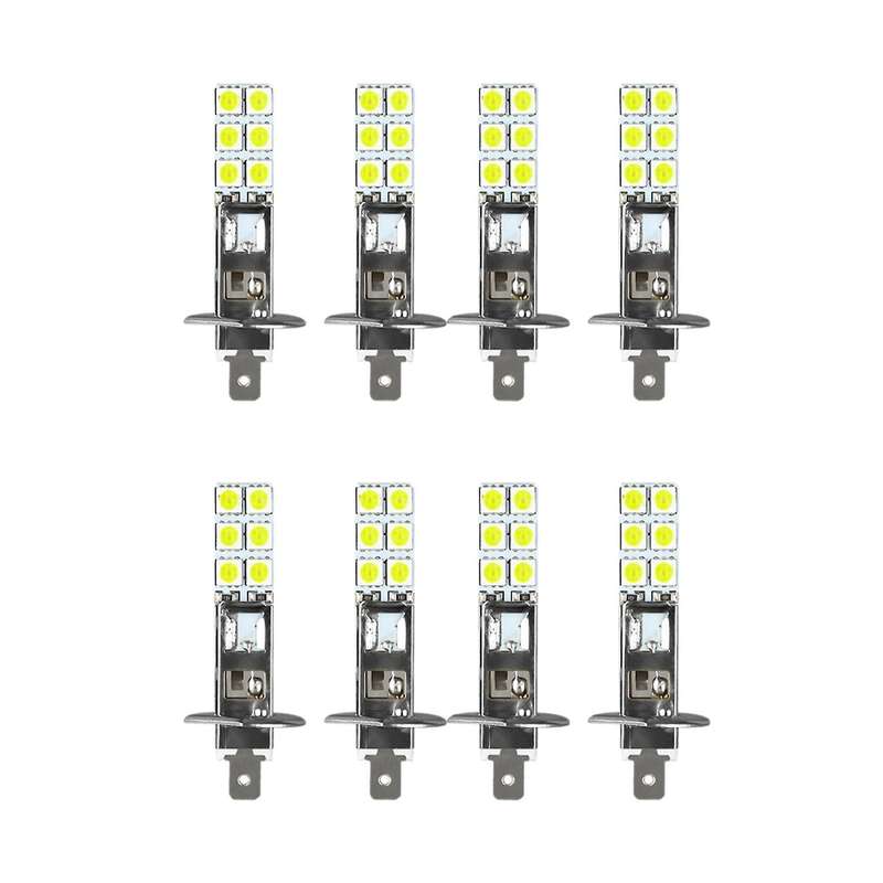 8pcs H1 6000k Super White 80w Led Headlight Bulbs Kit Fog Light