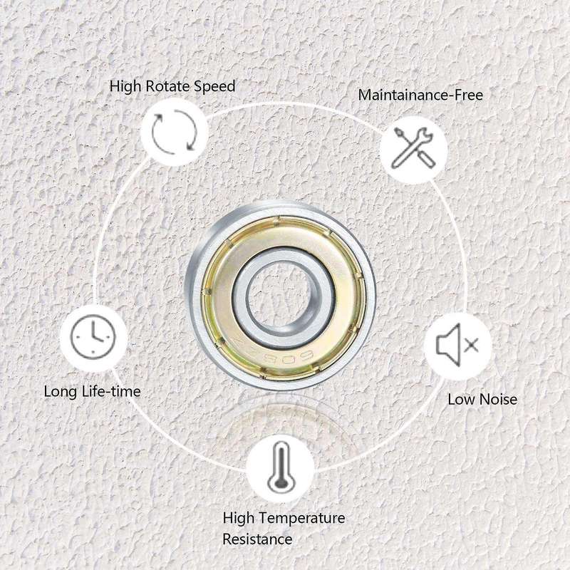 608zz Double Shielded Ball Bearing, Carbon Steel Bearing, 20 Pieces